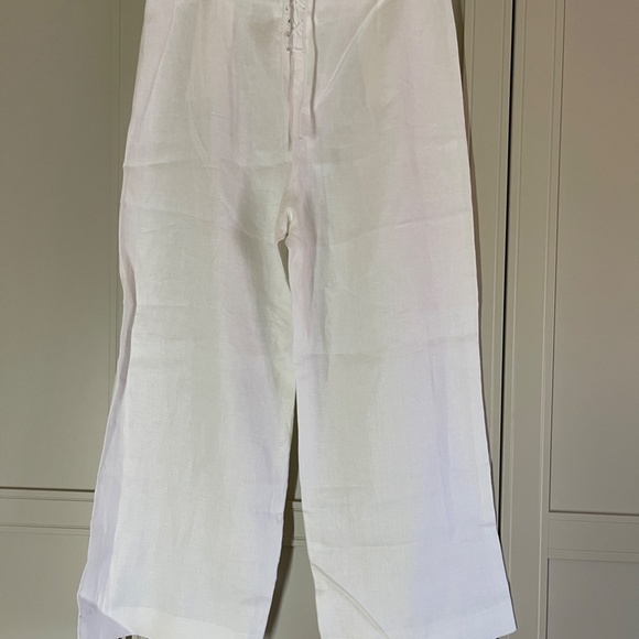 White Linen Pants Size 30 - Picture 3 of 7